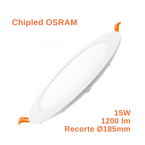 Downlight chipLED OSRAM 15W, ultrafino
