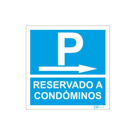 PVC Opaco - Sinal para condomínios, parque reservado a condóminos direita
