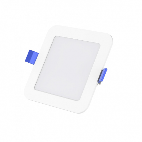 Downlight LED quadrado 6W, série Blue, corte: 110x110mm