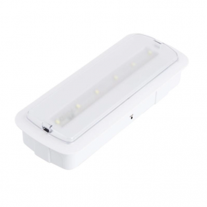 Bloco de emergência LED Segur 20-200AT, 3W, 200lm, IP20, Com Auto Teste, permanente/não permanente, de superfície, com adaptador