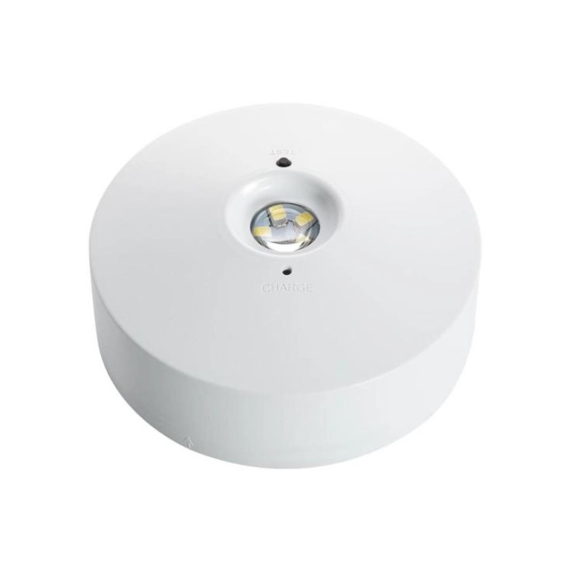 Downlight de emergência para superfície 2,5W 120lm, IP20