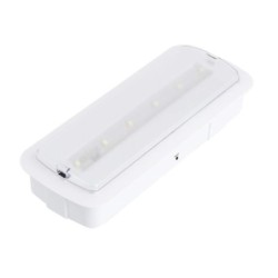 Emergência LED SEGUR A4, 3W, IP20, 200lm, Auto Teste, permanente/não permanente, superfície ou escastrável c adaptador