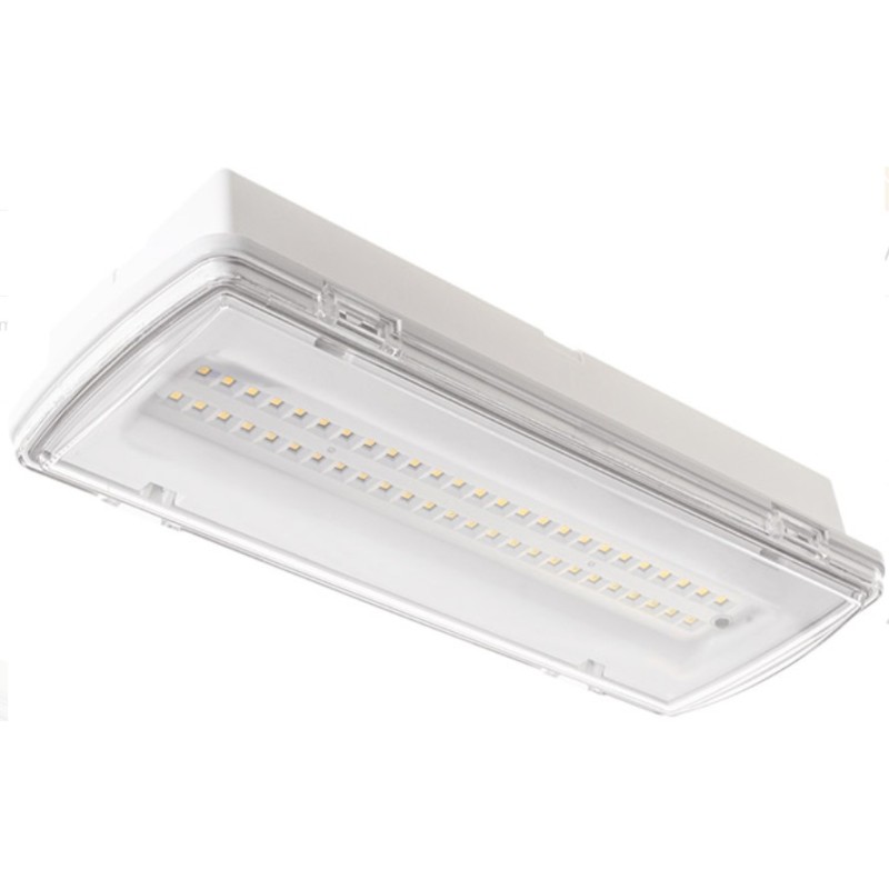 Emergência LED SEGUR A6, 4,4W, 400lm, IP65 permanente/não permanente, superfície ou encastrável