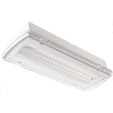 Emergência LED SEGUR A6, 4,4W, 400lm, IP65 permanente/não permanente, superfície ou encastrável