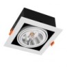 Foco Downlight LED 12 W Direccionável Kardan Quadrado AR111 Corte 165x165 mm