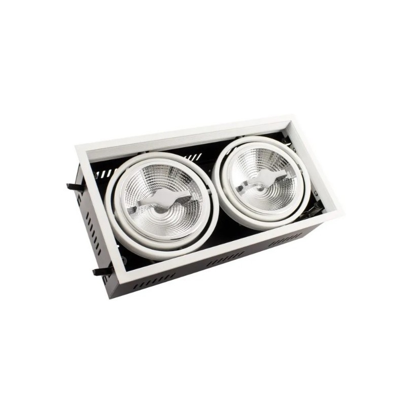 Foco downlight LED, 30, CREE-COB, Direcionável  e regulável, corte 315x155 mm, sem cintilação