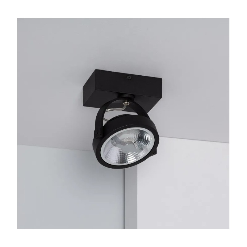 Foco LED AR111 15W CREE para superfície, direcionável e regulável, preto