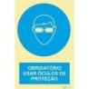 Fotoluminescente - Uso obrigatório de óculos de proteção