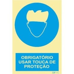 Fotoluminescente - Uso obrigatório de touca de proteção