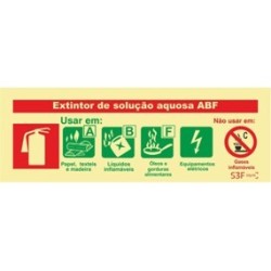 Fotoluminescente: Agente extintor ABF