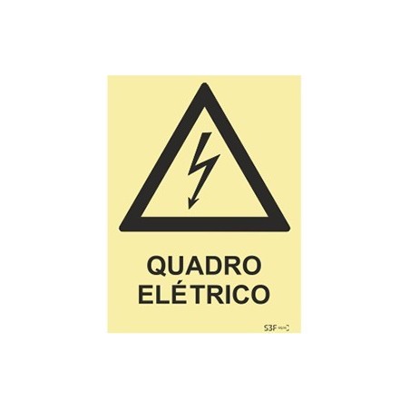 Fotoluminescente: Perigo de quadro eléctrico