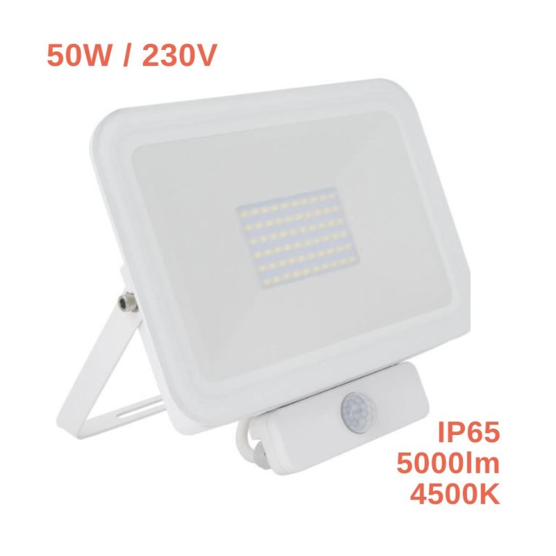 Projetor LED 50W com sensor de movimento