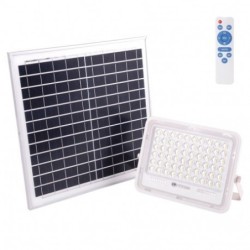 Projetor LED Solar 100W 6500K Painel: 6V/15W Battery: 3.2V/10000Mah Remote Control