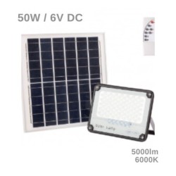 Projetor LED Solar Larvik 50W, 5000lm