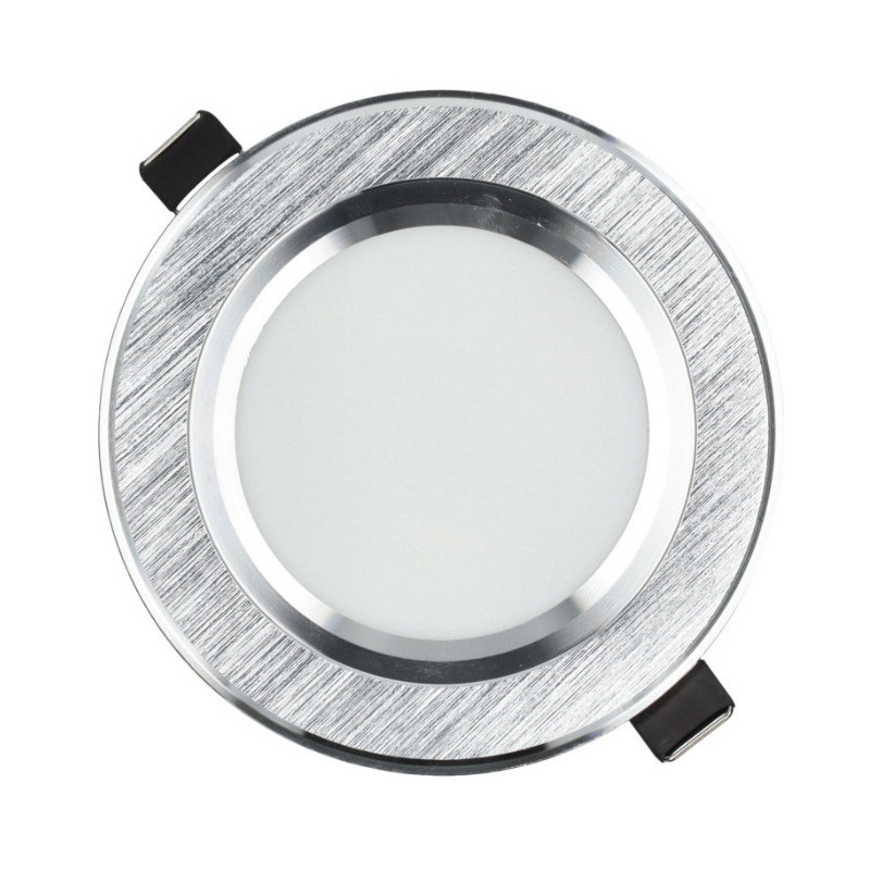 Downlight, 7W, corte Ø82mm, diâmetro Ø108mm, Alumínio escovado, 600lm, IP20