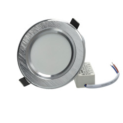 Downlight, 7W, corte Ø82mm, diâmetro Ø108mm, Alumínio escovado, 600lm, IP20