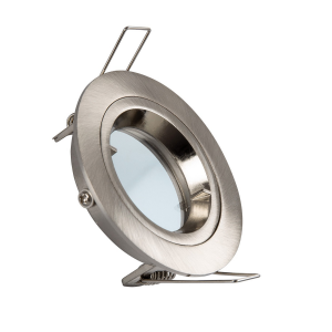 Aro Downlight Circular Prata para Lâmpada LED GU10 / GU5.3