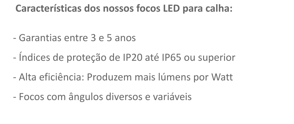 Focos LED carril/calha técnica